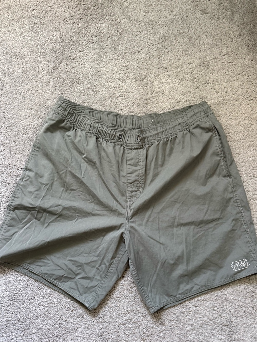 RVCA Olive Utility Shorts in Muted Green